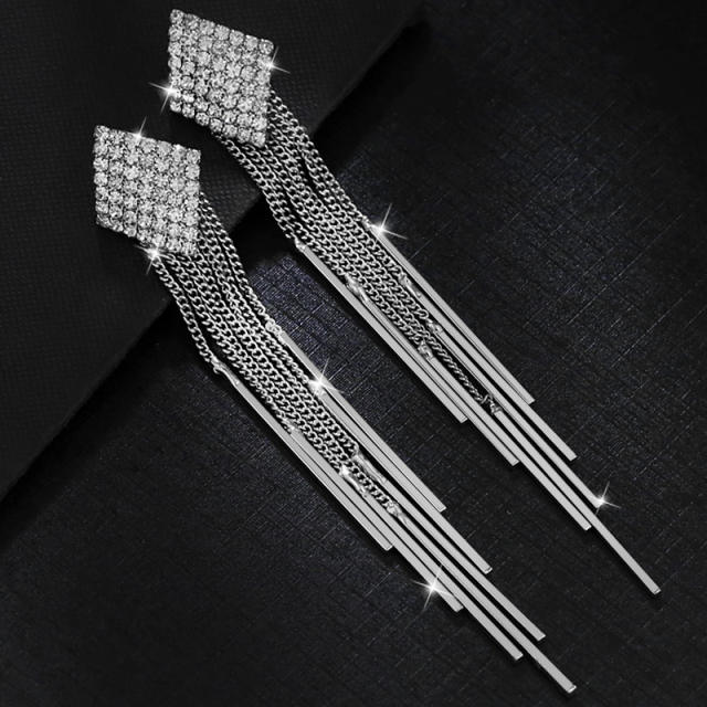 S925 needle tassel earrings