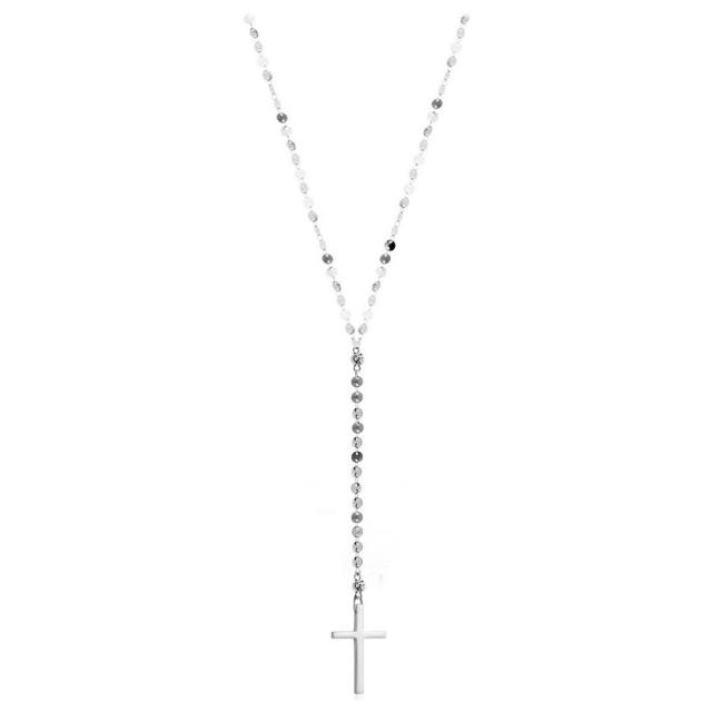 Vintage Cross stainless steel necklace lariet necklace