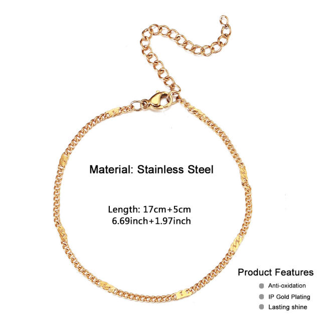 Easy match dainty stainless steel bracelet