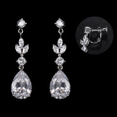 Crystal drop earrings for bridal