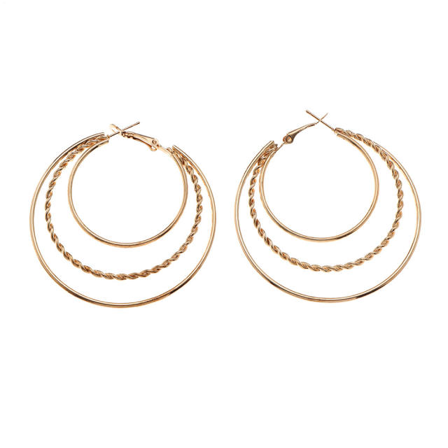 Multi-layer hoop earrings