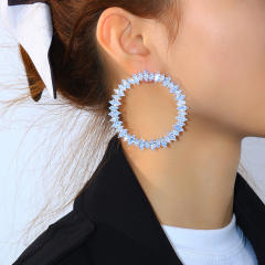 Elegant diamond ring earrings