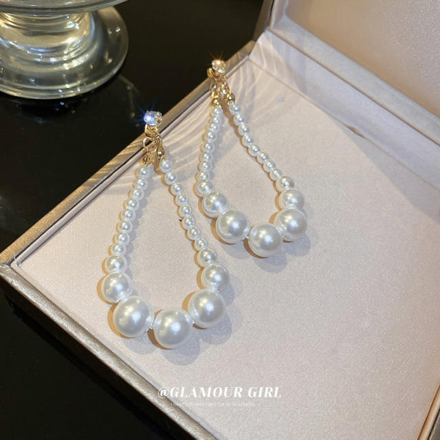 Pearl long earrings