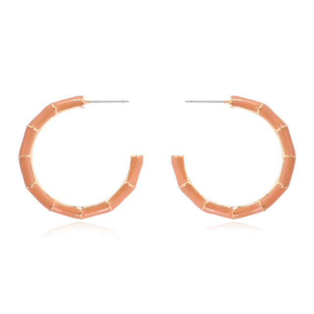 C- shaped bamboo earrings