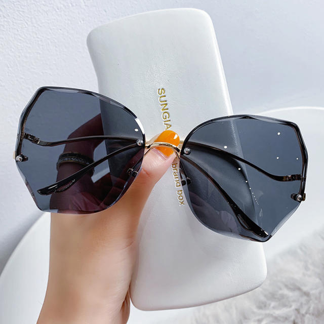 Vintage rimless sunglasses for women