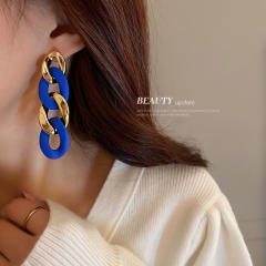 S925 needl blue color series earrings