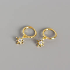 S925 silver rhinestone earrings