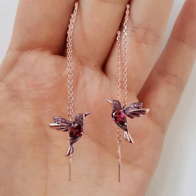 Lovely birds threader earrings