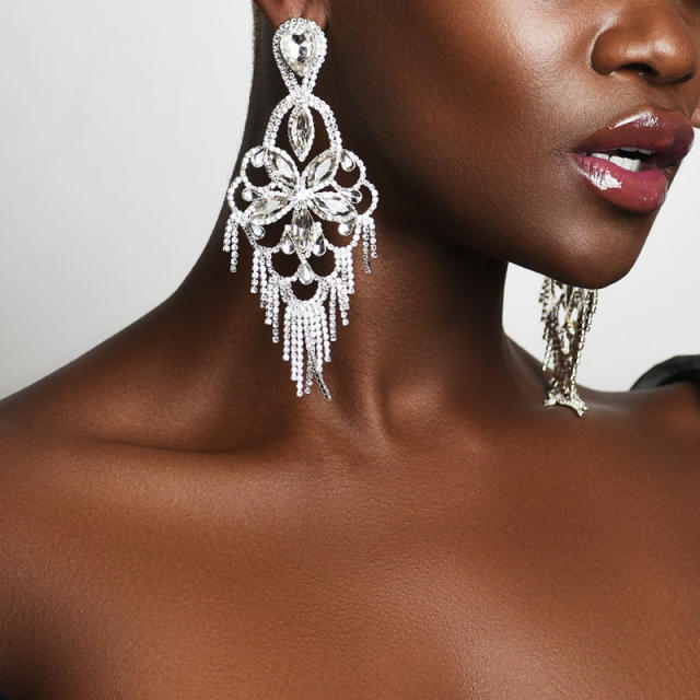 Luxury statement tassel earrings