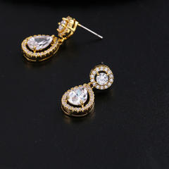 Cubic zircon drop earrings