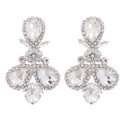 Rhinestone statement drop earrings