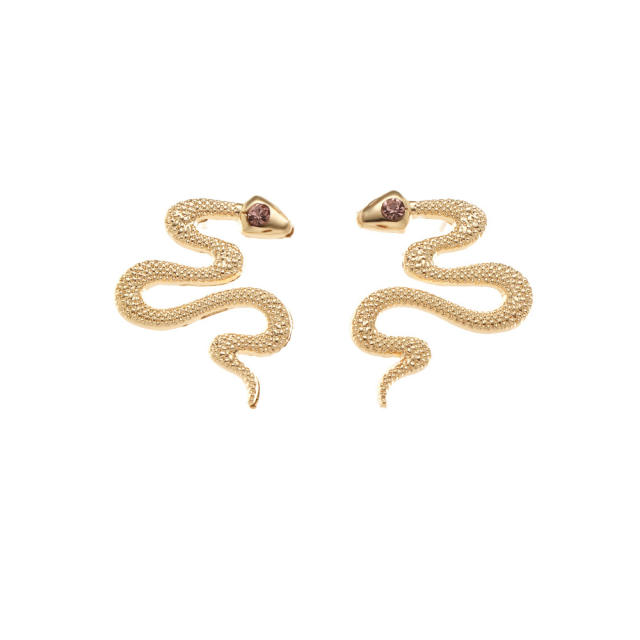 Snake rhinestone earrings