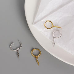 S925 lightning drop huggie earrings