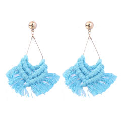 Boho tassel braided earrings