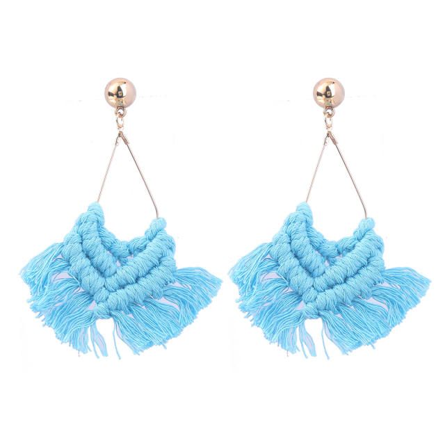 Boho tassel braided earrings