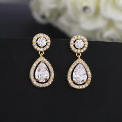 Cubic zircon drop earrings