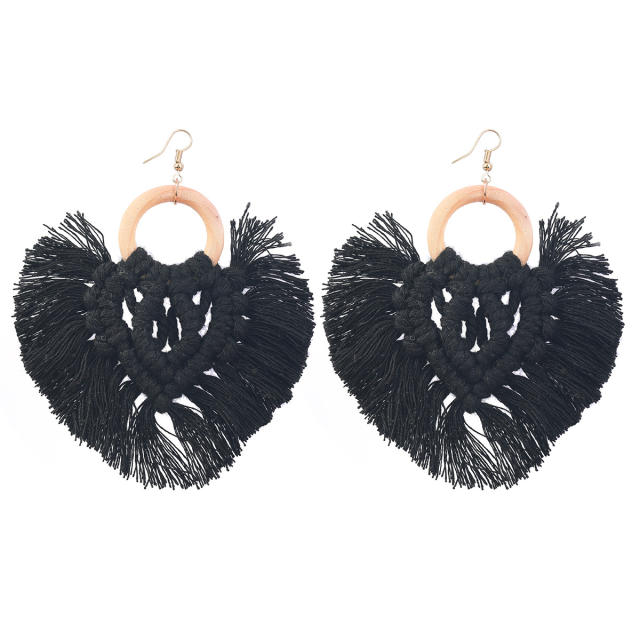 Boho handmade tassel earrings