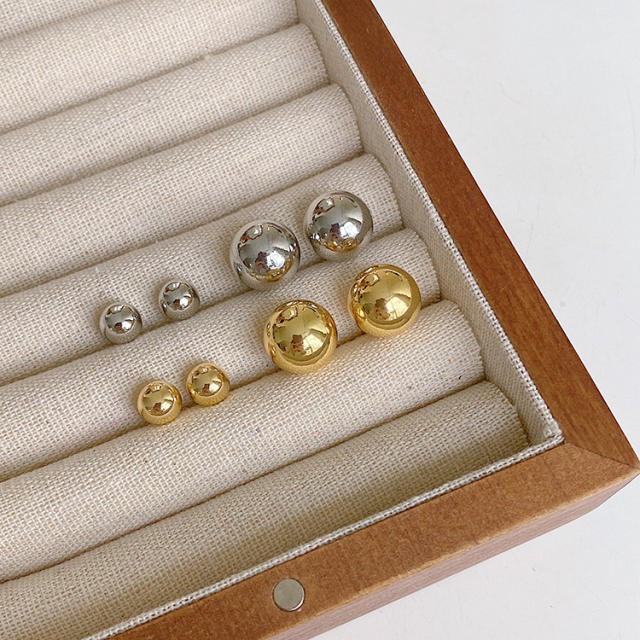 Cute ball ear studs