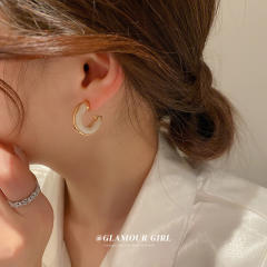 Resin open hoop earrings