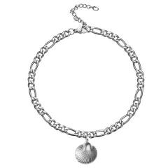 Figaro chain charm stainless steel anklet