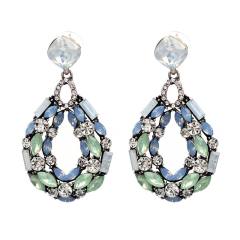 Hollow drop statement earrings