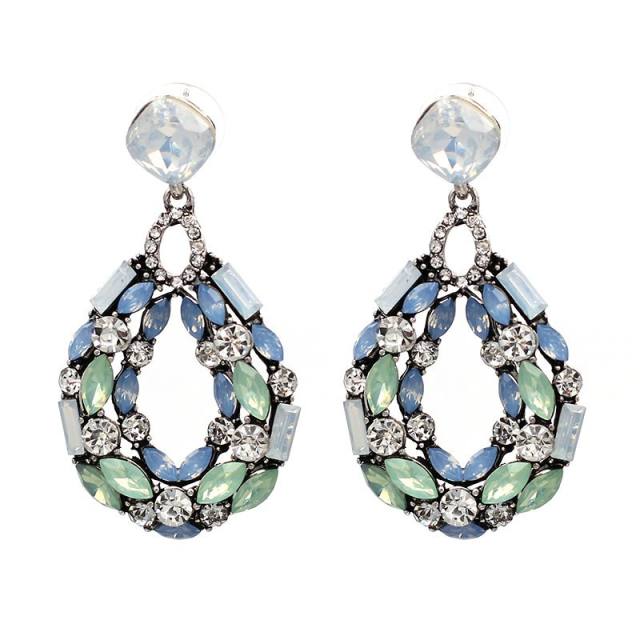 Hollow drop statement earrings