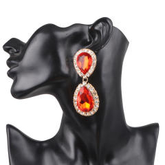 Colored drop earrings