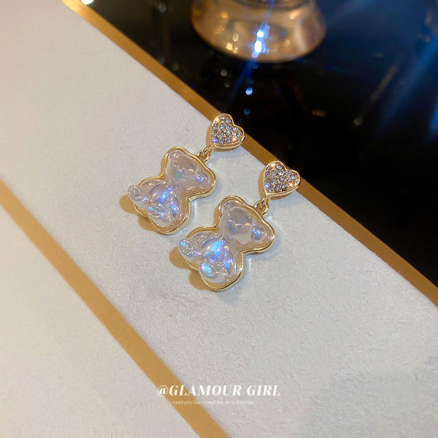 Cute bear drop earrings