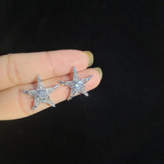Diamond star ear studs
