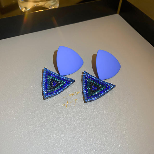 Boho colored geometric earrings