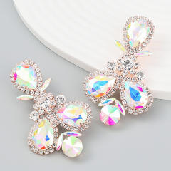 Rhinestone statement drop earrings