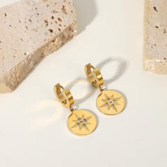 14KG stainless steel huggie earrings