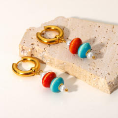 Vintage 18KG Stainless steel huggie earrings