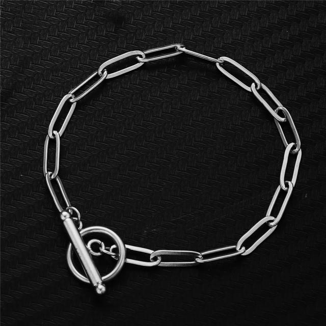 Creative easy match stainless steel bracelet toggle chain bracelet
