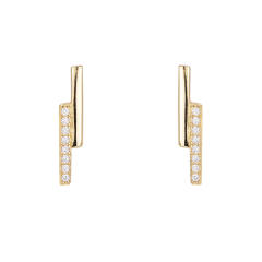 S925 sterling silver diamond ear studs