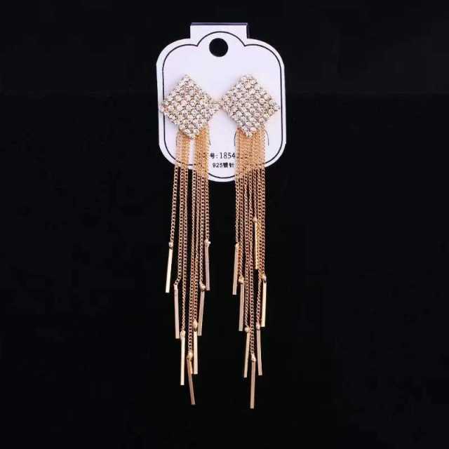 S925 needle tassel earrings