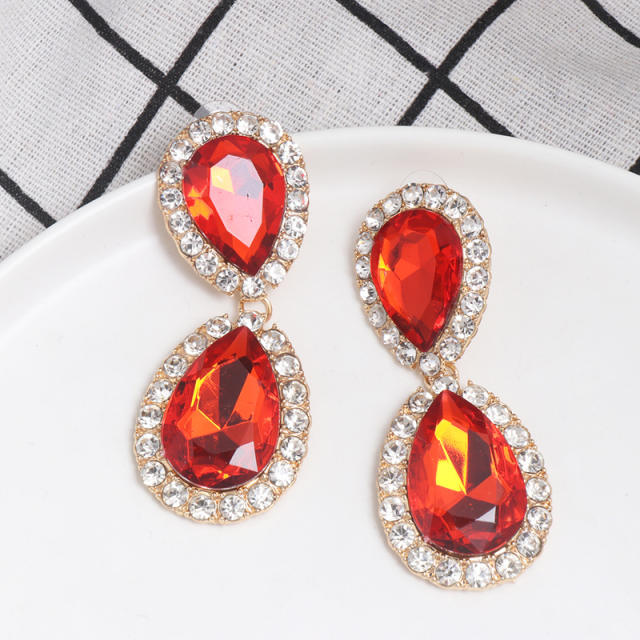 Colored drop earrings