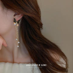 Butterfly tassel earrings
