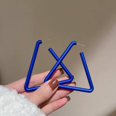 S925 needl blue color series earrings
