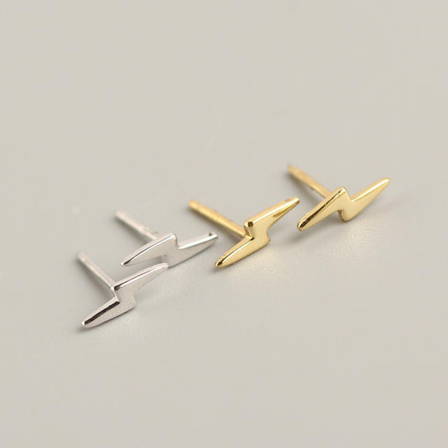 S925 lightning stud earrings