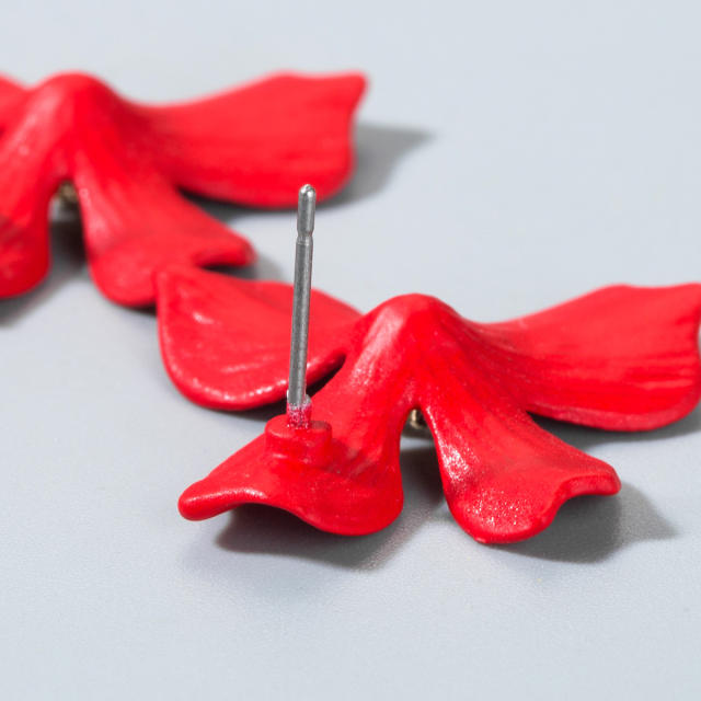 Flower studs earrings