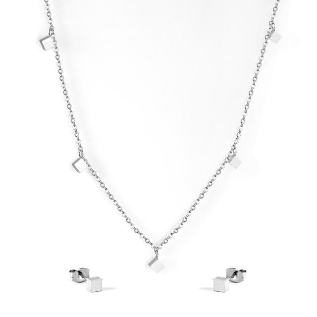 Dainty star heart charm stainless steel necklace choker