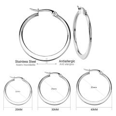Occident fashion heart stainless steel earrings hoop earrings