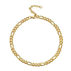 Figaro chain charm stainless steel anklet