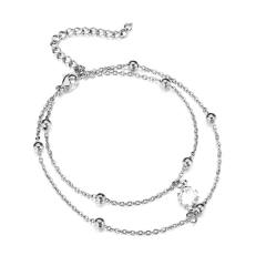 Dainty two layer stainless steel bracelet