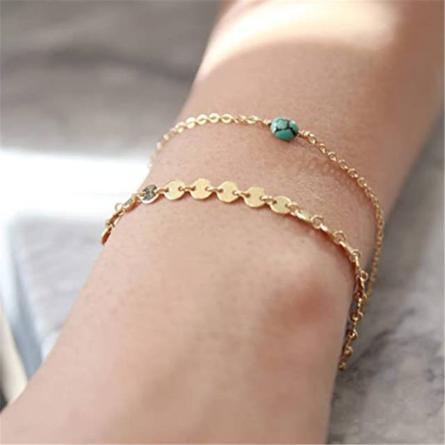 Korean fashion boho dainty stainless steel bracelet