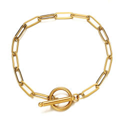 Creative easy match stainless steel bracelet toggle chain bracelet