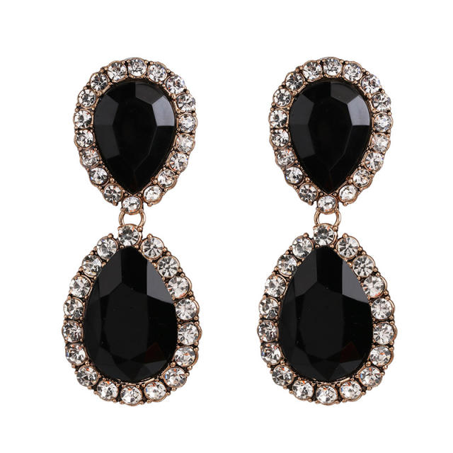 Colored drop earrings