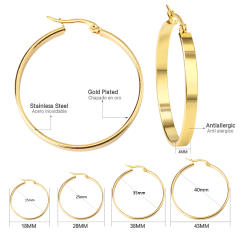 Popular stainless steel earrings hoop earrings
