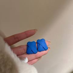 S925 needl blue color series earrings